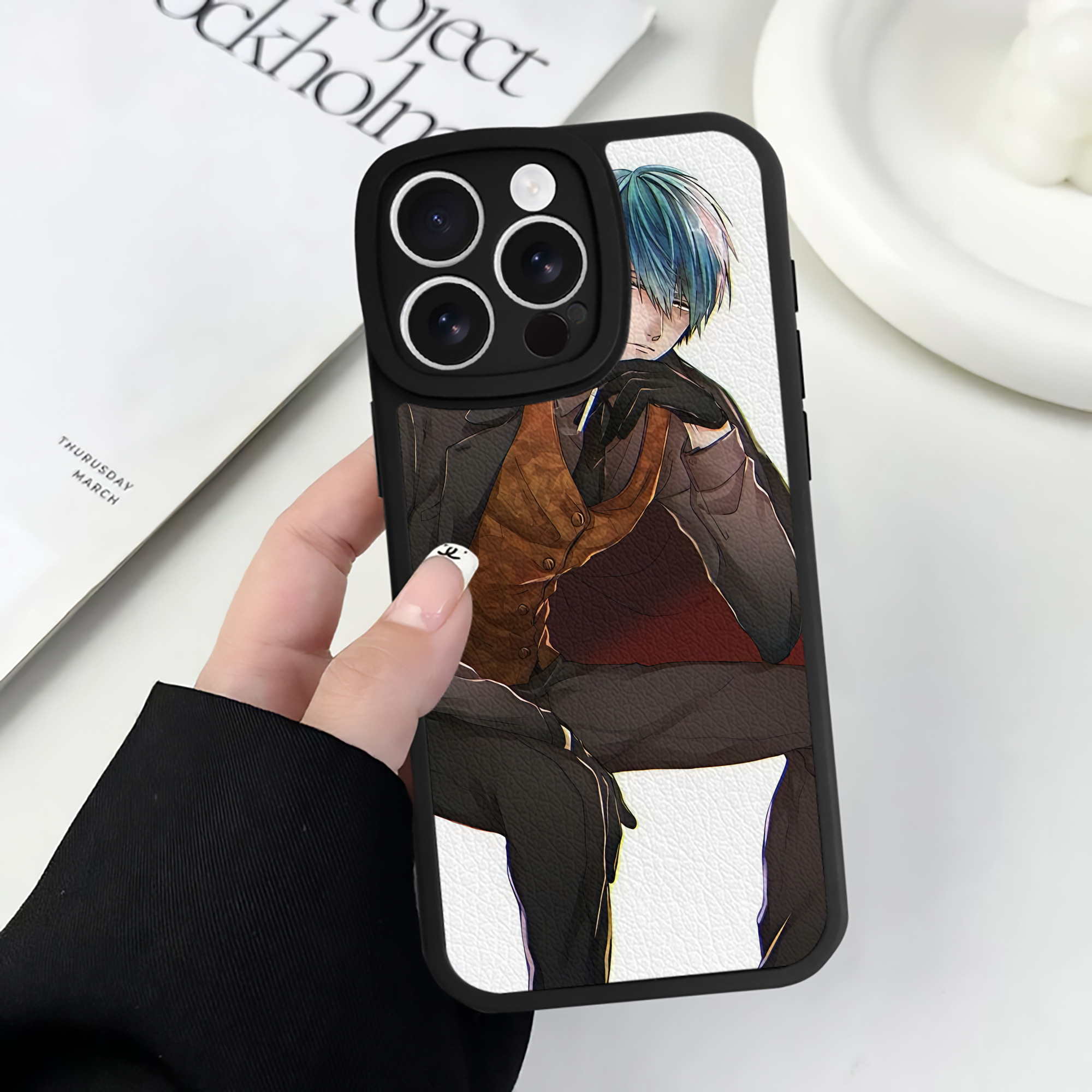 （画像用） 刀剣乱舞 Touken Ranbu 【iPhone 16シリーズ対応】シリコンスマホケース（レザー調） 材質：シリコン